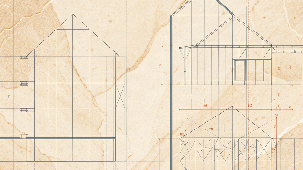 Concept graphique de plans architecturaux — image IA, non technique